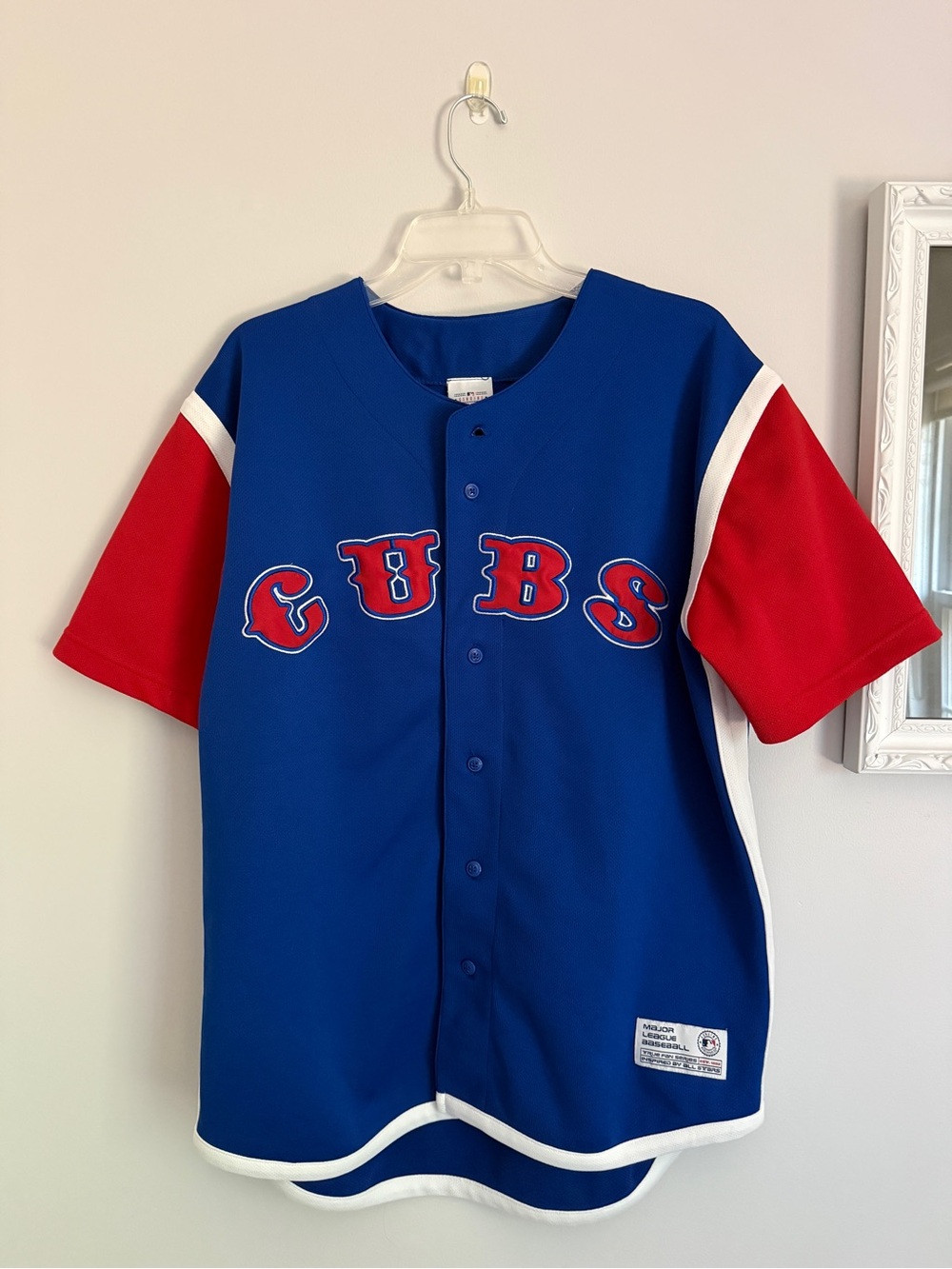Chicago Cubs MLB True Fan Jersey Mens M Blue Red